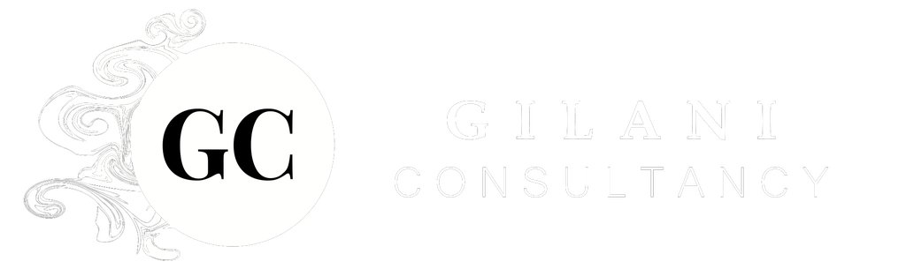 Gilani Consultancy White Logo